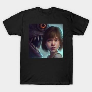 Monster eating girl, T-Shirt